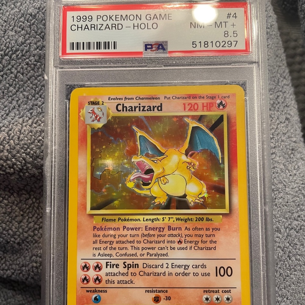1999 Charizard Holo Base PSA 8.5